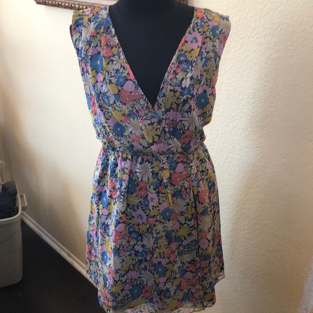 Madewell Eliot Sz 2 Silk Floral Wrap Mini Dress